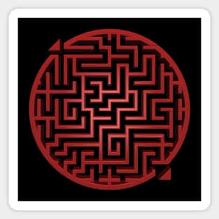 3D Circular Maze Sticker